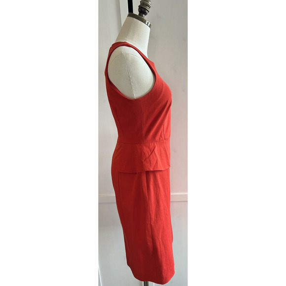 Banana Republic red sheath dress size 4 side wings back zip classic - Picture 2 of 9